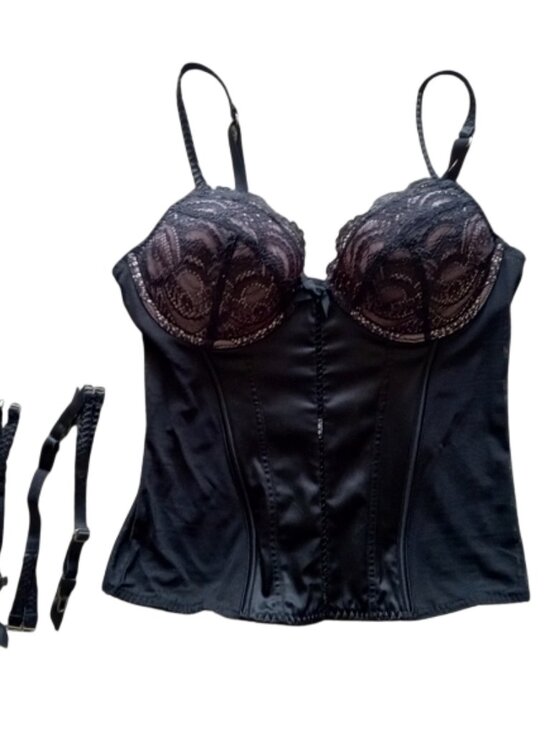 Victoria's Secret Other - Victoria's Secret Women's Corset Bra Black Pink Size 36C 2008